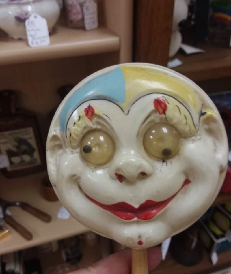 This Nightmare-Inducing 1930s Baby Rattle | Facebook/@KitchenFunWithMy3Sons