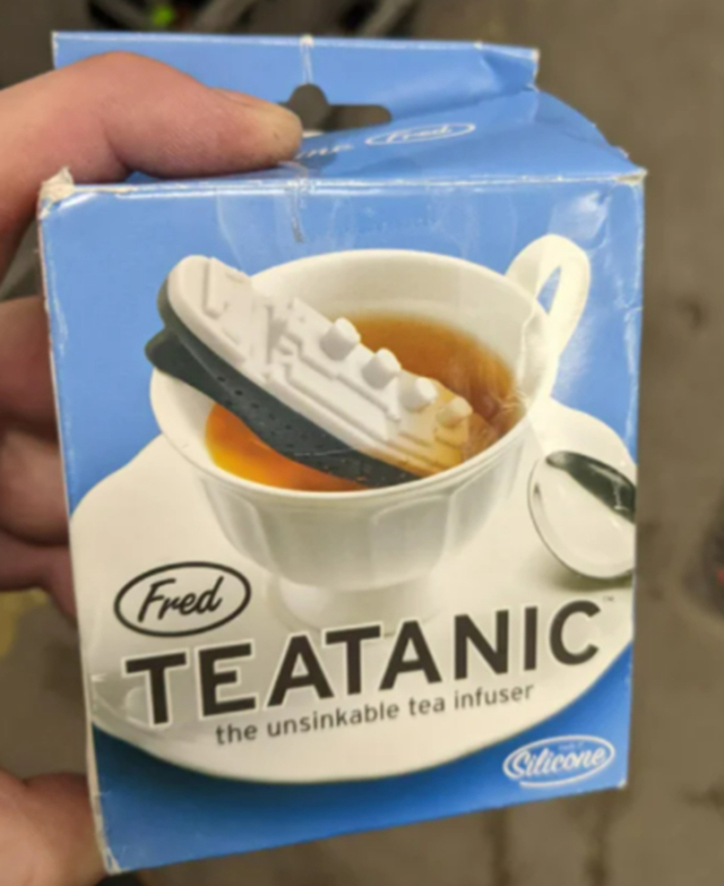 Teatanic Tea Strainer by Fred ($16.34) | Reddit.com/supportinggravity