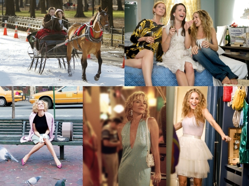 50 Fabulous Facts About Sex and the City | Getty Images Photo by Mark Mainz & Alamy Stock Photo by Collection Christophel/Home Box Office/New Line Cinema & Photo by Archives du 7e Art/Photo 12 & Getty Images Photo by Hulton Archive 