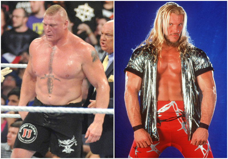 Brock Lesnar vs. Chris Jericho | Alamy Stock Photo by MediaPunch Inc/Jessica Daly & Getty Images Photo by Hulton Archive