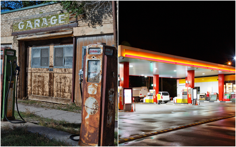 Gas Stations | Alamy Stock Photo by inga spence & Gerain0812/Shutterstock
