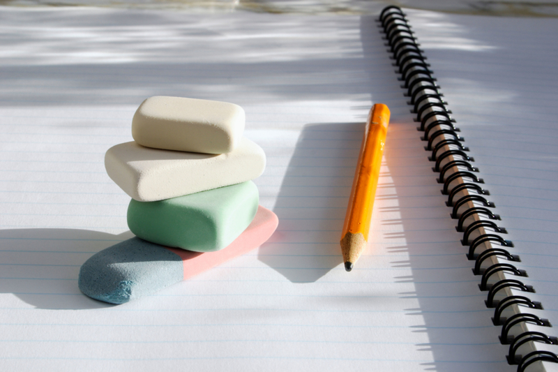 Two-Toned Erasers | Alamy Stock Photo