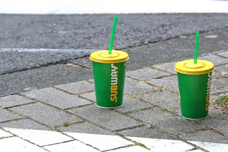 Plastic Lids on Cups | Alamy Stock Photo