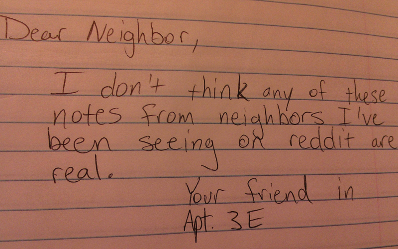 Everyone's Had At Least One Annoying Neighbor | Imgur.com/pueuF