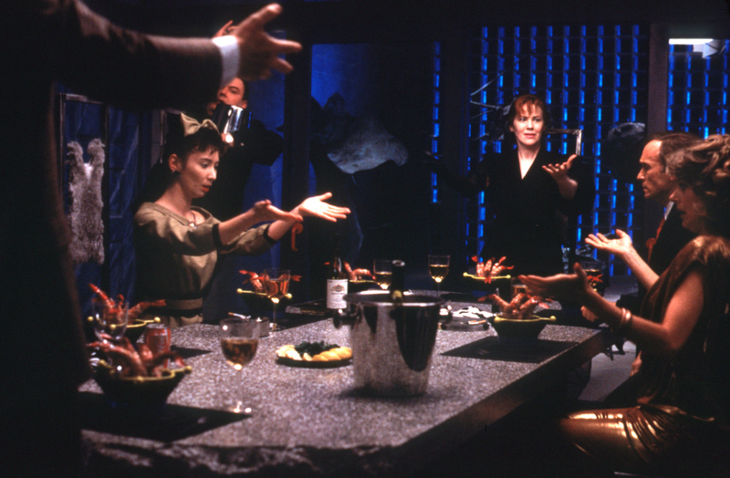Dinner Guests Impromptu Dance to “Day-O” in “Beetlejuice” | Alamy Stock Photo