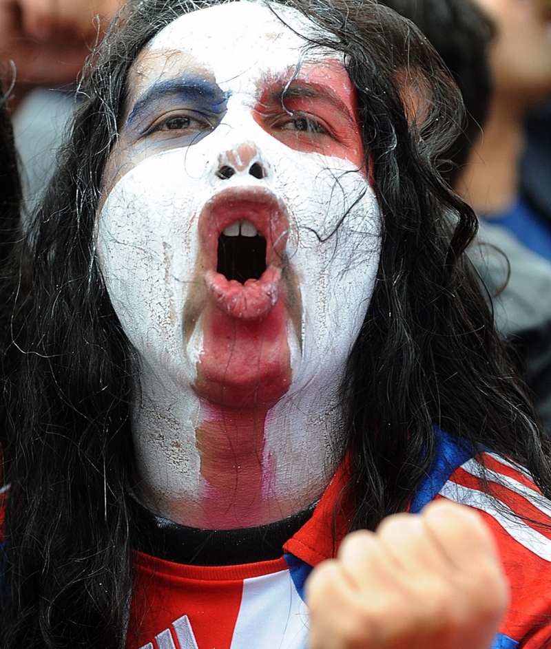 Paraguayische Gesichtsbemalung | Getty Images Photo by NORBERTO DUARTE