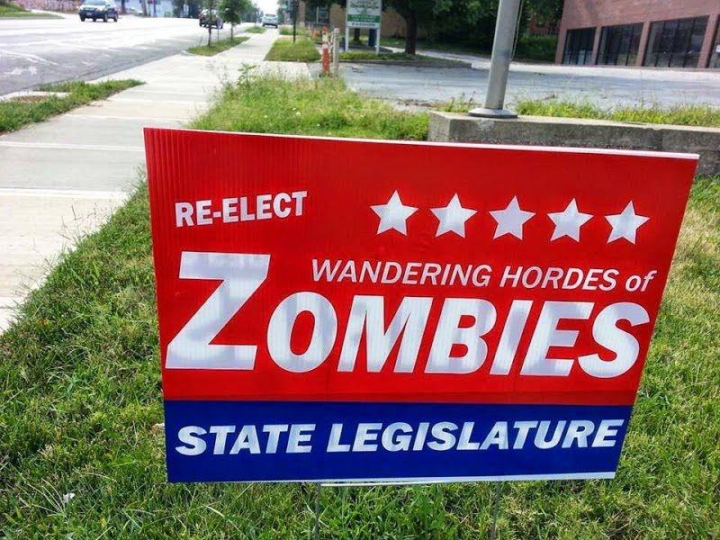 Zombie als Präsident | Twitter/@CaptAmericaBAU