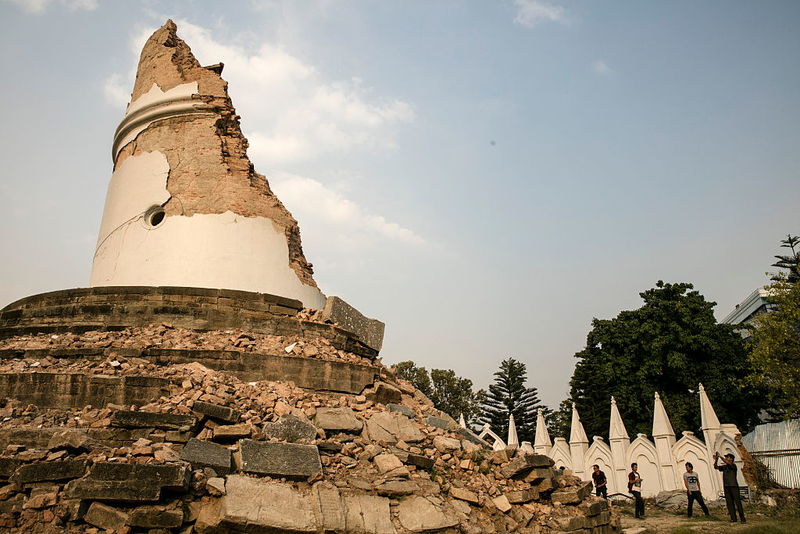 The Dharahara Tower and Other Nepalese Landmarks | Getty Images Photo by Paula Bronstein