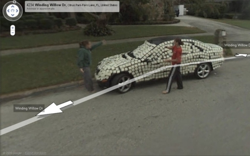 Der beste Post-it-Zettel-Streich | Imgur.com/7jo8KgK via Google Street View