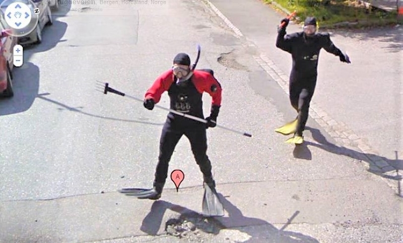 Taucher Straßenkampf | Imgur.com/tfb3rcf via Google Street View