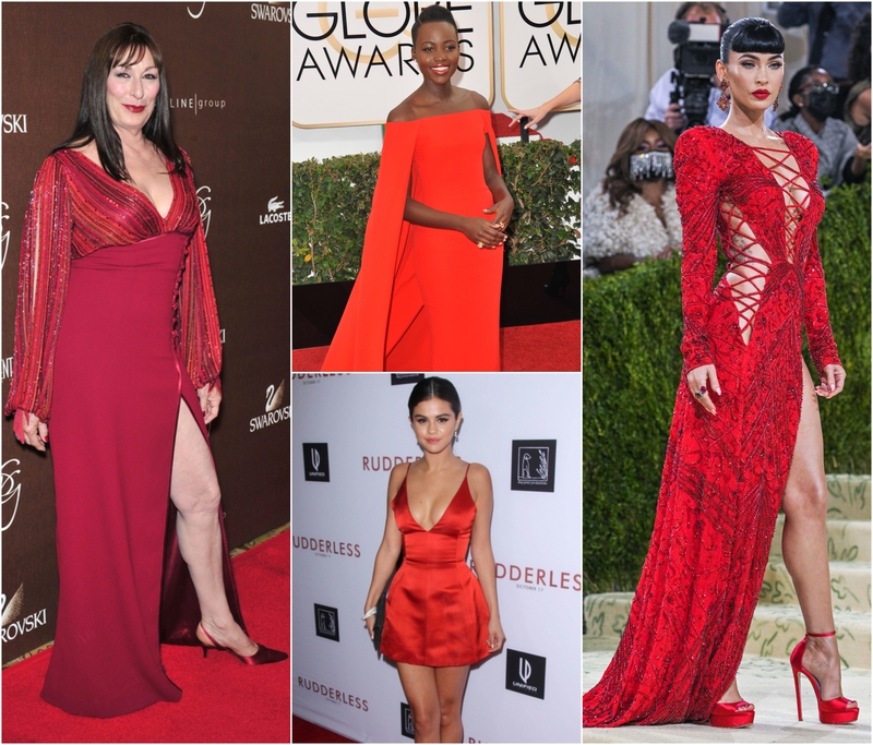 Going Mad for the Ravishing Red: All the Best Flaming Hot Looks That Walked the Red Carpet | Shutterstock & Alamy Stock Photo by Kathy Hutchins & Anthony Behar/Sipa USA