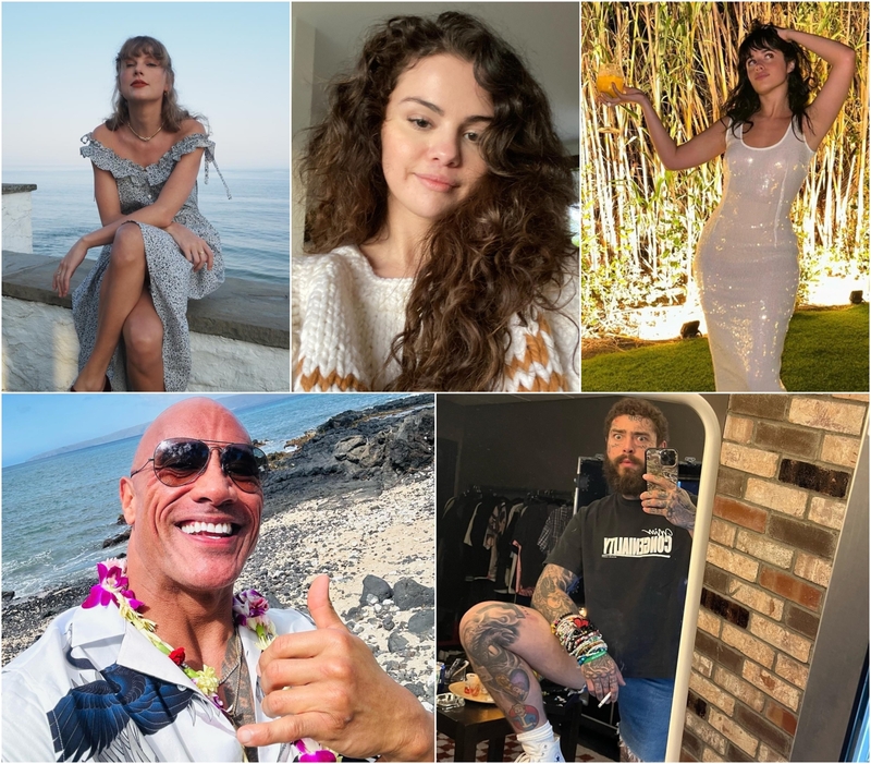 Famous People You Have to Follow on TikTok | Instagram/@taylorswift & @selenagomez & @camila_cabello & @therock & @postmalone