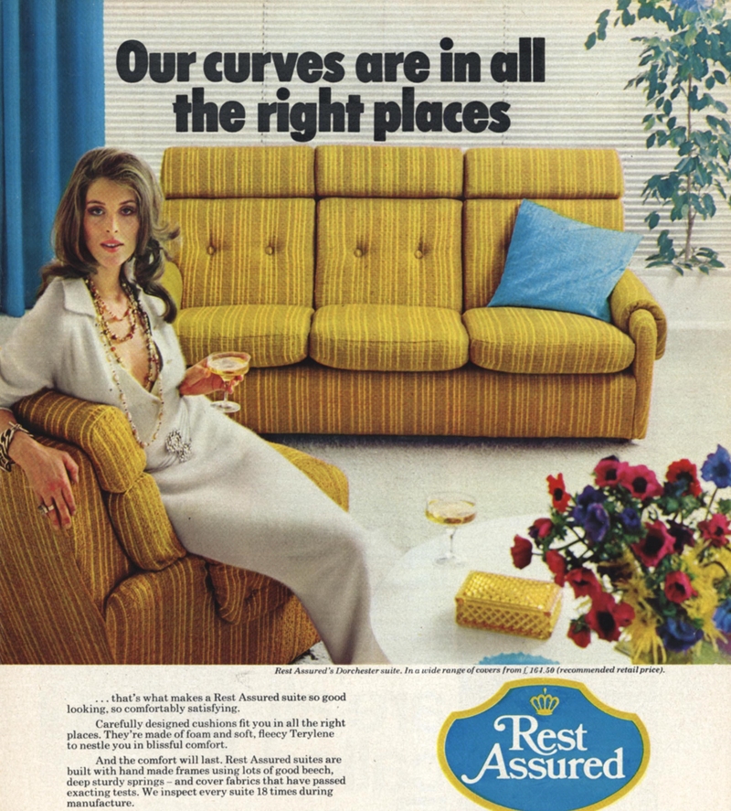 Anuncio de Rest Assured Furniture | Alamy Stock Photo by Retro AdArchives
