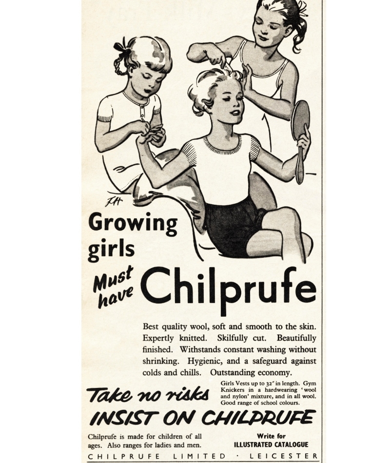 Un extraño anuncio de Chilprufe | Alamy Stock Photo by f8 archive 