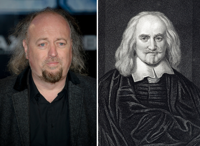 Bill Bailey and Thomas Hobbes | Alamy Stock Photo by London Entertainment & Alan King engraving