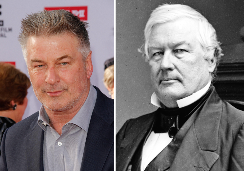 Alec Baldwin and Millard Fillmore | Alamy Stock Photo by Joe Martinez/PictureLux/The Hollywood Archive & The History Collection