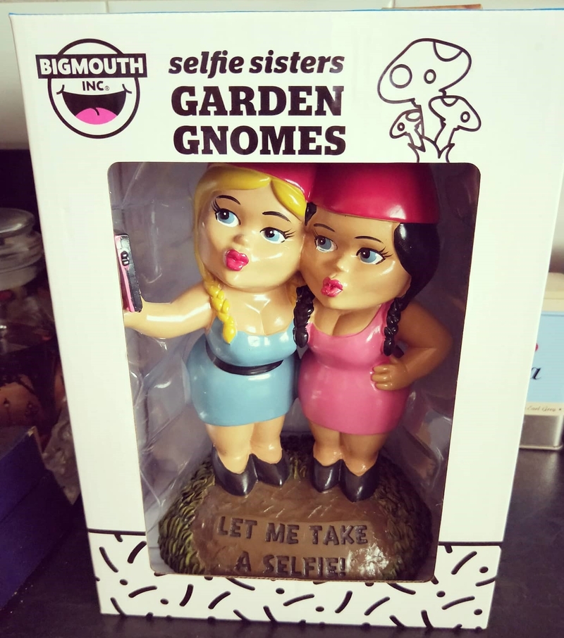 Selfie Sisters Garden Gnome | Instagram/@christie8065